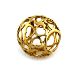 Ażurowa złota zawieszka charms 585 z motywem serca do bransoletki 14k