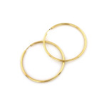 Złote kolczyki 585 klasyczne kółka szarniry 30,0 mm