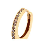 Małe złote kolczyki 585 angielskie kółeczka 14mm z żółtego złota 14k