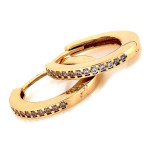 Małe złote kolczyki 585 angielskie kółeczka 14mm z żółtego złota 14k