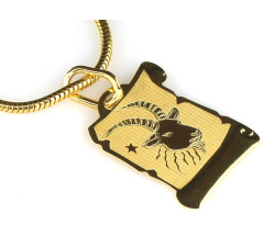 Niepowtarzalna złota zawieszka 585 znak zodiaku Koziorożec w żółtym złocie (14k)