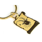 Niepowtarzalna złota zawieszka 585 znak zodiaku Koziorożec w żółtym złocie (14k)