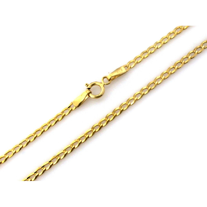 Złoty łańcuszek 375 pancerka szerokość 2.1mm komunijny długość 45-50cm 9k Złoty łańcuszek 375 pancerka szerokość 2.1mm komunijny długość 45-50cm 9k