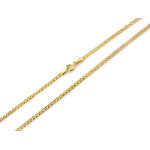 Złoty łańcuszek 375 pancerka szerokość 2.1mm komunijny długość 45-50cm 9k