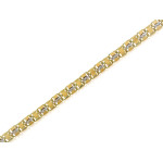 Dwukolorowa złota bransoletka 585 długość 18-19cm elegancka 14k