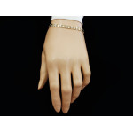Dwukolorowa złota bransoletka 585 długość 18-19cm elegancka 14k