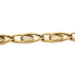 Modna złota bransoletka 585 z masywnych ogniw o długości 20cm w ponadczasowym stylu 14k