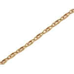 Modna złota bransoletka 585 z masywnych ogniw o długości 20cm w ponadczasowym stylu 14k