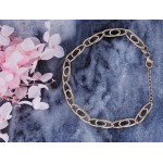 Modna złota bransoletka 585 z masywnych ogniw o długości 20cm w ponadczasowym stylu 14k