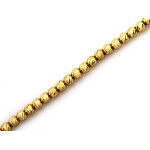 Elegancka złota bransoletka 585 z diamentowanymi kuleczkami błyszcząca 14k