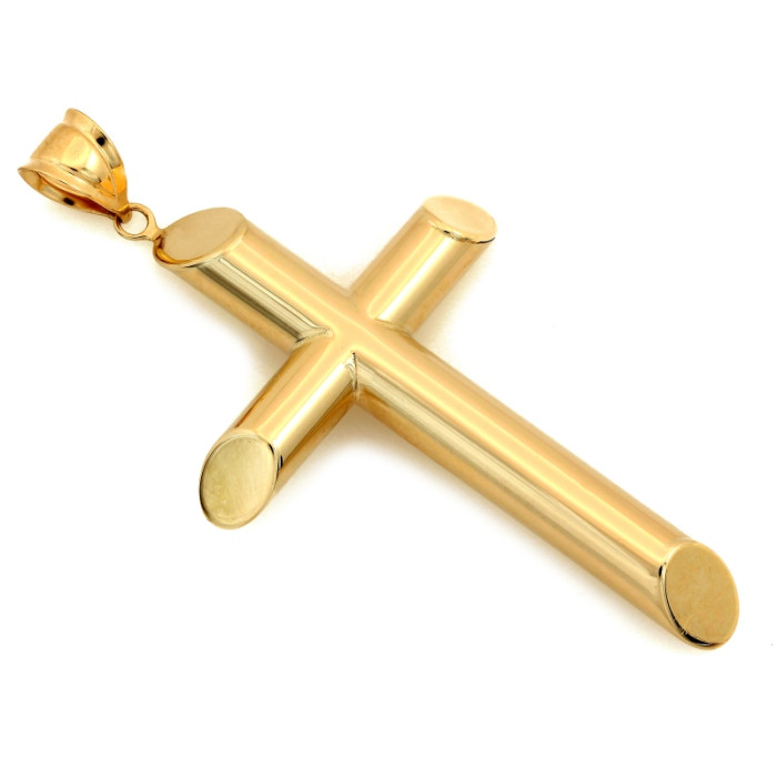 Klasyczny złoty krzyżyk 585 prosty z żółtego złota na łańcuszek 14k Klasyczny złoty krzyżyk 585 prosty z żółtego złota na łańcuszek 14k