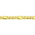 Męska złota bransoletka 585 splot figaro szerokość 6mm długość 21cm 14k