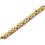 Masywna złota bransoleta 375 męska gruby splot królewski 21cm 9k