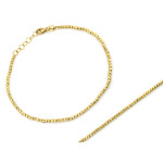 Złota bransoletka 585 z diamentowanymi kuleczkami, długość 20cm (14k)