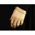 Elegancka złota bransoletka 585 z frezowanymi kulkami długość 19cm 14k