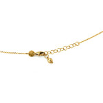 Minimalistyczny złoty naszyjnik 585 z frezowaną kulką długość 45cm 14k