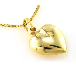Klasyczna złota zawieszka 585 gładkie serduszko minimalistyczny design 14k