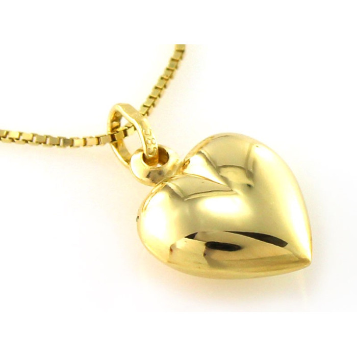 Klasyczna złota zawieszka 585 gładkie serduszko minimalistyczny design 14k Klasyczna złota zawieszka 585 gładkie serduszko minimalistyczny design 14k