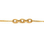 Stylowa złota bransoletka 585 z połączonych łańcuszków 18cm 14k