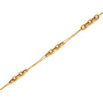 Stylowa złota bransoletka 585 z połączonych łańcuszków 18cm 14k