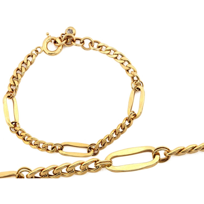 Złota bransoletka 585 elementowa elegancka 19-20cm (14k) Złota bransoletka 585 elementowa elegancka 19-20cm (14k)