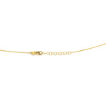 Modny złoty naszyjnik 585 długi z wiszącymi kuleczkami 45cm 14k