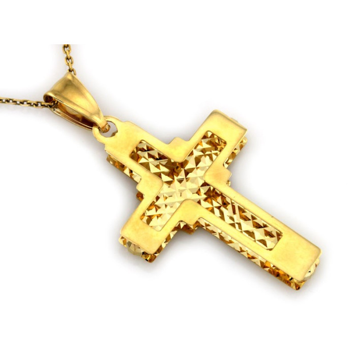 Złoty krzyżyk 333 klasyczny zawieszka religijna 8k Złoty krzyżyk 333 klasyczny zawieszka religijna 8k