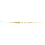 Romantyczny złoty naszyjnik 585 z motywem kwiatka koniczynki, długość 45cm (14k)