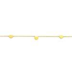 Modny złoty naszyjnik 585 z małymi sercami 42cm 14k