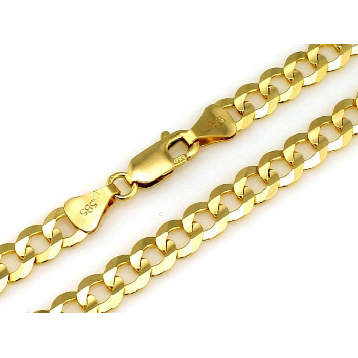 Masywny złoty łańcuch męski 585 typu pancerka 9.3mm z żółtego złota 14k Masywny złoty łańcuch męski 585 typu pancerka 9.3mm z żółtego złota 14k