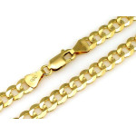 Masywny złoty łańcuch męski 585 typu pancerka 9.3mm z żółtego złota 14k