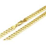 Masywny złoty łańcuch męski 585 typu pancerka 9.3mm z żółtego złota 14k