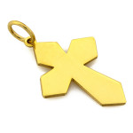 Klasyczny złoty krzyżyk 585 zawieszka wisiorek w minimalistycznym stylu 14k