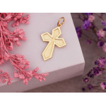 Klasyczny złoty krzyżyk 585 zawieszka wisiorek w minimalistycznym stylu 14k