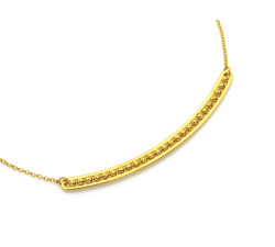 Złoty naszyjnik 585 sztywny elegancki z dekoracyjnymi kulkami 45cm 14k