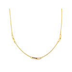 Modny złoty naszyjnik 585 o eleganckim designie, długość 42cm 14k