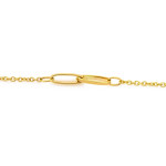 Modny złoty naszyjnik 585 o eleganckim designie, długość 42cm 14k