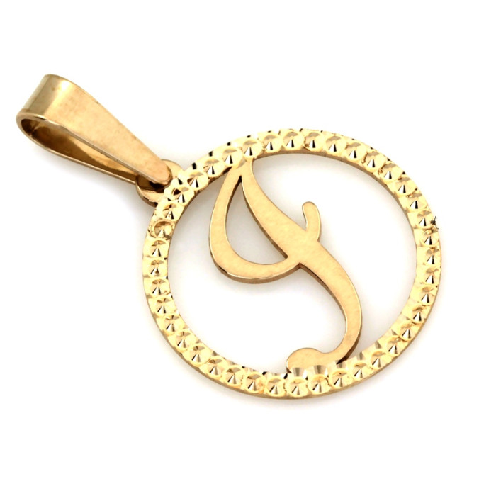 Złota zawieszka 585 z literką I elegancka błyszcząca delikatna 14k Złota zawieszka 585 z literką I elegancka błyszcząca delikatna 14k