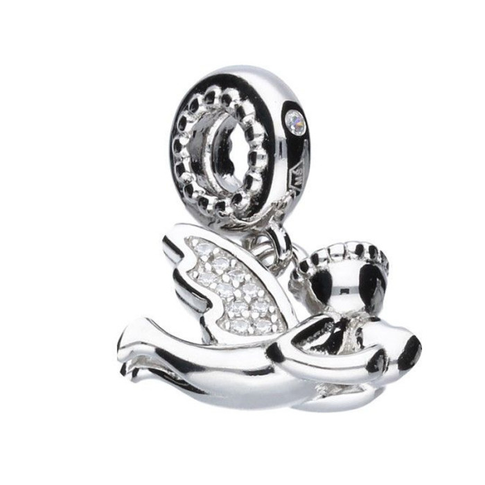 Srebrna zawieszka 925 bead aniołek serce 4,04g Srebrna zawieszka 925 bead aniołek serce 4,04g