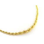 Złoty naszyjnik 585 kręcony splot korda, elegancki design 45-50cm (14k)
