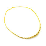 Złoty naszyjnik 585 kręcony splot korda, elegancki design 45-50cm (14k)