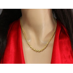 Złoty naszyjnik 585 kręcony splot korda, elegancki design 45-50cm (14k)