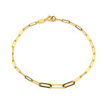 Złota modna bransoletka 585 łańcuszkowa z dużymi ogniwami długość 18cm 14k