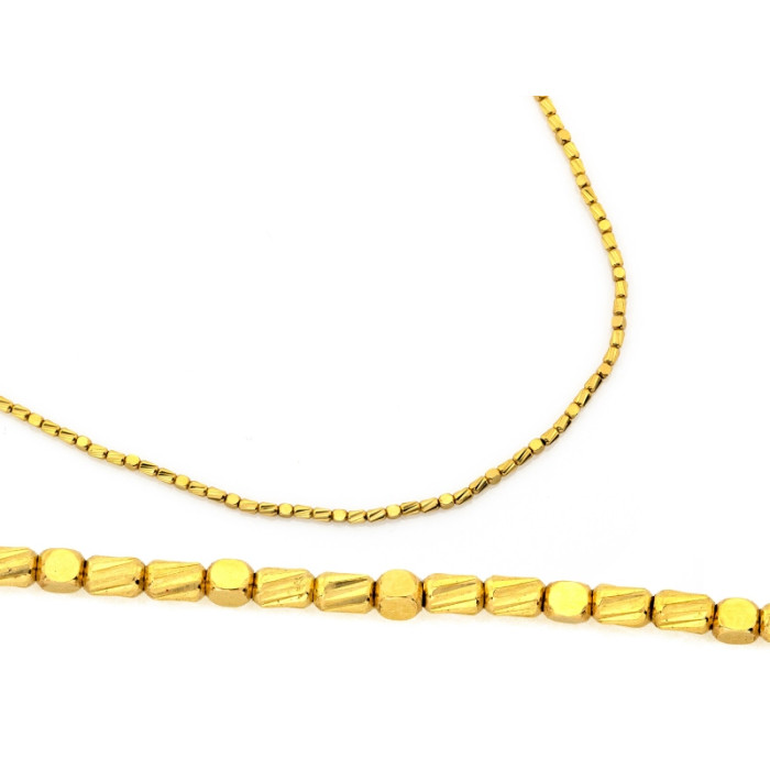 Efektowny złoty naszyjnik 585 z połyskujących elementów 47cm 14k Efektowny złoty naszyjnik 585 z połyskujących elementów 47cm 14k
