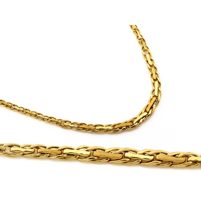 Efektowny złoty naszyjnik 585 gruby łańcuch dł. 45cm 14k Efektowny złoty naszyjnik 585 gruby łańcuch dł. 45cm 14k