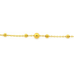 Elegancki złoty naszyjnik 585 z dekoracyjnymi kulkami dł. 45cm 14k