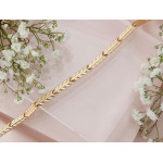 Elegancka złota bransoletka 585 z błyszczącym wykończeniem klasyczny wzór 14k