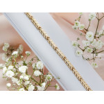 Elegancka złota bransoletka 585 z błyszczącym wykończeniem klasyczny wzór 14k