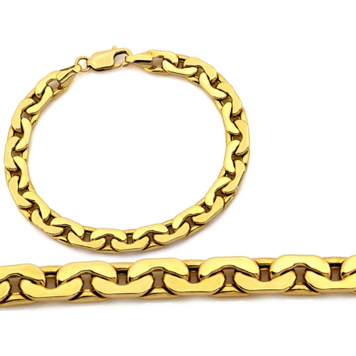 Męska złota bransoleta 585 z grubych ogniw dł.22cm 14k Męska złota bransoleta 585 z grubych ogniw dł.22cm 14k