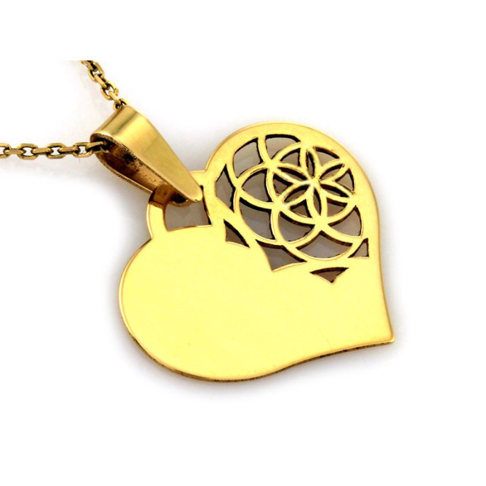 Złota zawieszka 585 ażurowe serce pod grawer z żółtego złota (14k) Złota zawieszka 585 ażurowe serce pod grawer z żółtego złota (14k)